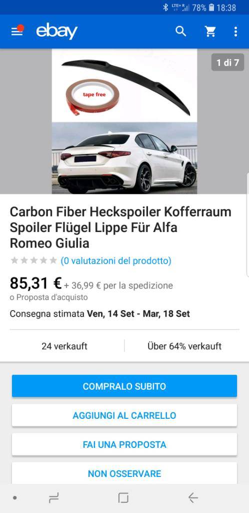 Lo spoiler sull'auto: a cosa serve e quando si può mettere