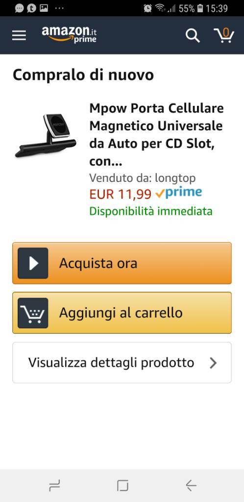 Mpow  Porta Cellulare Magnetico Universale da Auto per CD Slot