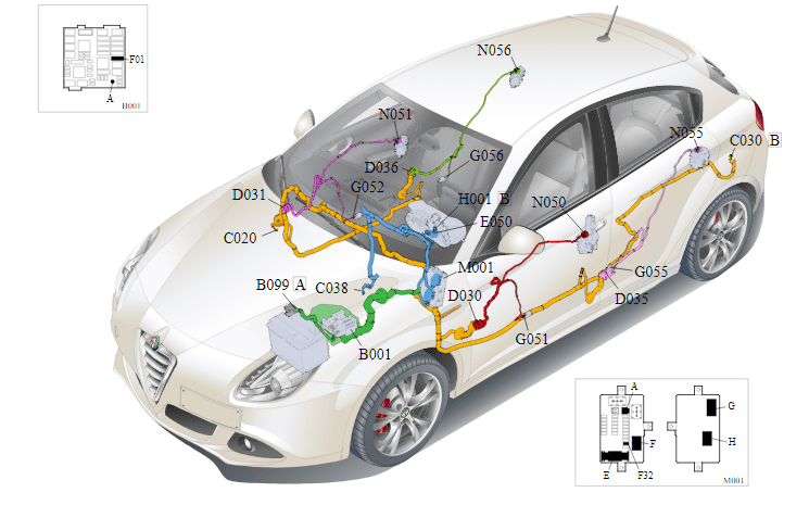 LUCI LED INTERNI -TARGA + POZZANGHERA PER ALFA ROMEO MITO