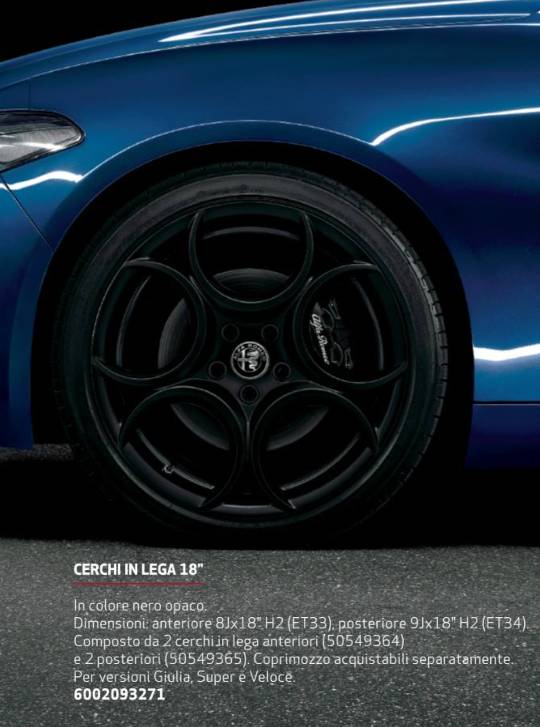 Cerchi 18 Quot Catalogo Accessori Giulia Club Alfa Forum