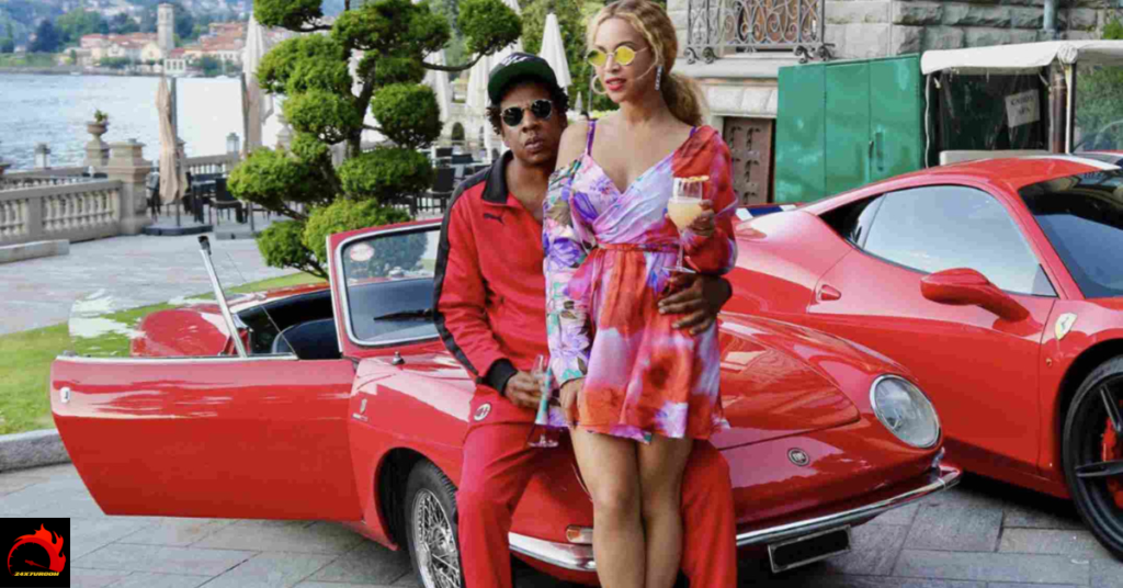Jay Z and Beyoncé Knowles with Alfa Romeo Spider.png